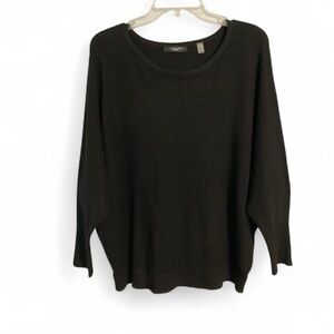 Tahari Woman Black Sweater Dolman Sleeve Top Size 1X